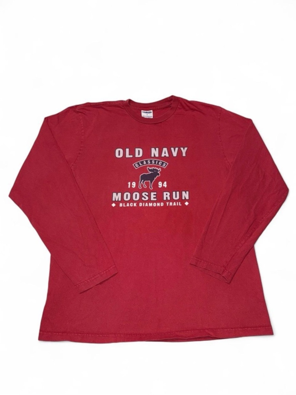 Old Navy Red Moose Run Graphic Long Sleeve Tee